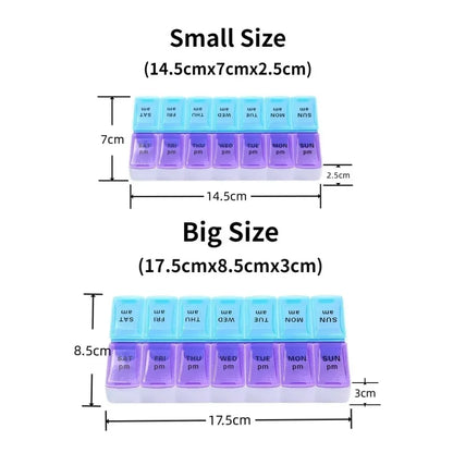 Premuim Portable Weekly Pill Organizer