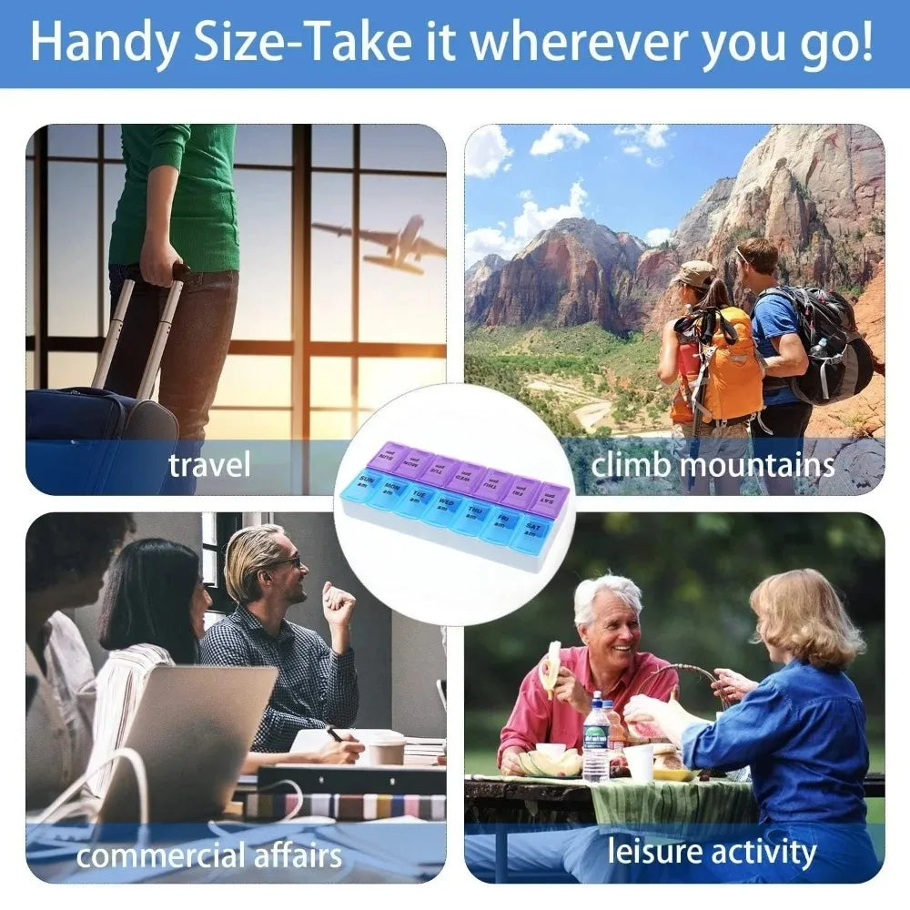 Premuim Portable Weekly Pill Organizer