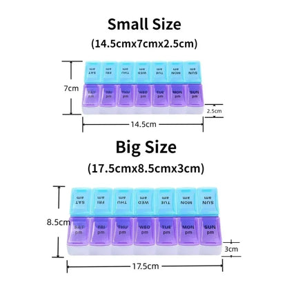 Premuim Portable Weekly Pill Organizer