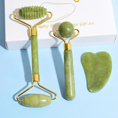 Natural Jade Roller Face Gua Sha Natural Stone