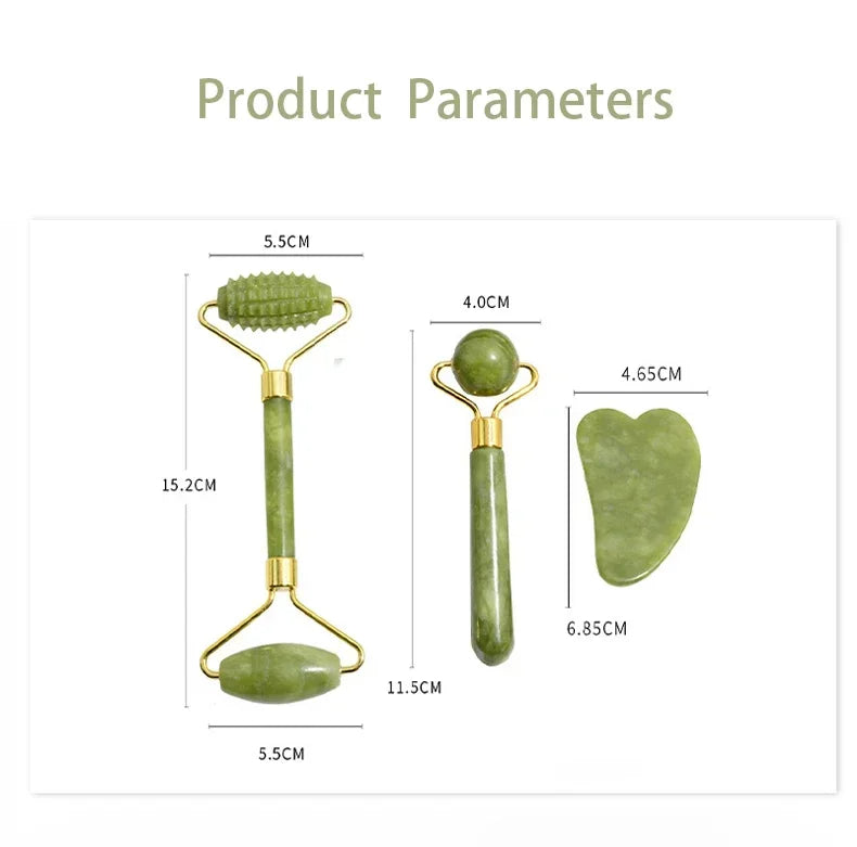 Natural Jade Roller Face Gua Sha Natural Stone