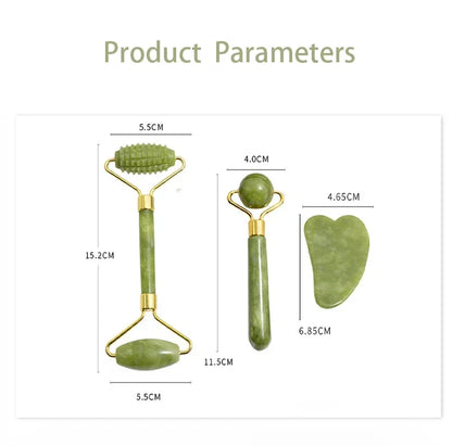 Natural Jade Roller Face Gua Sha Natural Stone