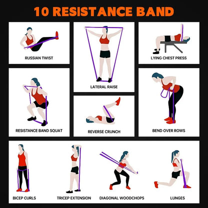 2,5-59KG / 5-130lbs Gym Resistance Bands