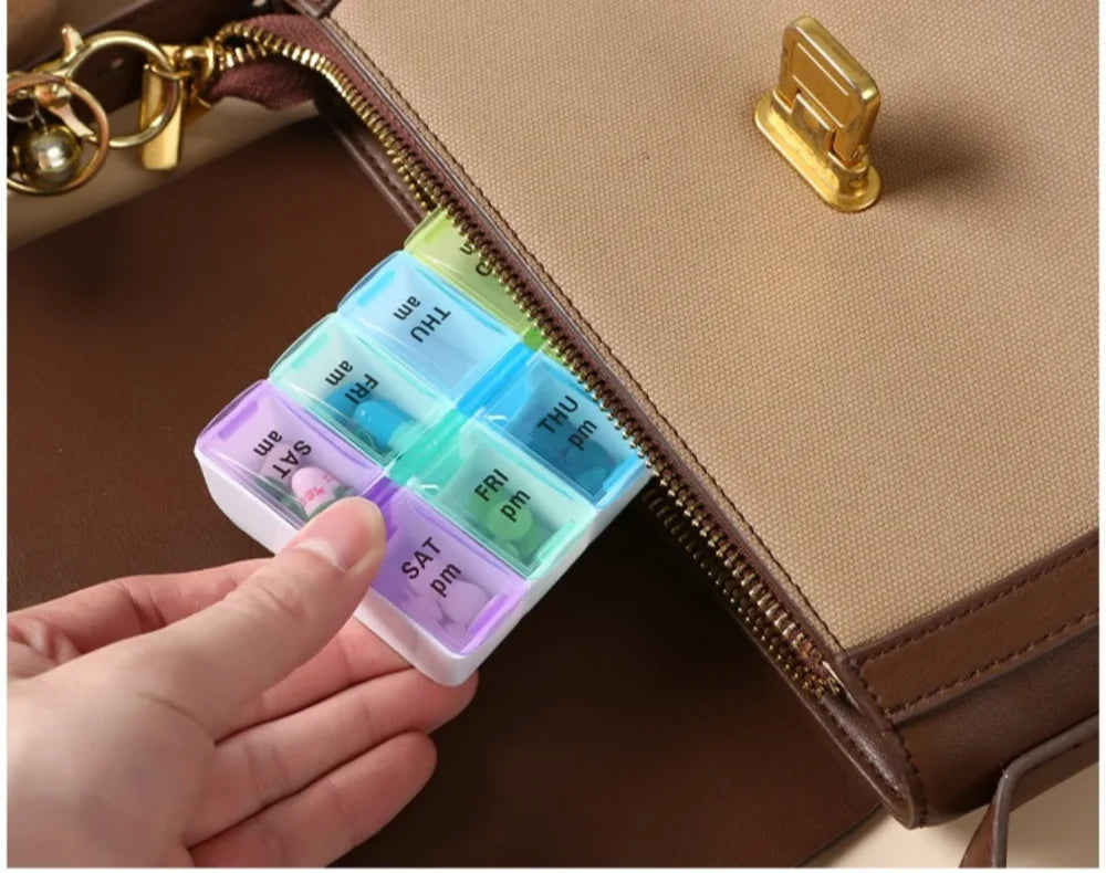 Premuim Portable Weekly Pill Organizer
